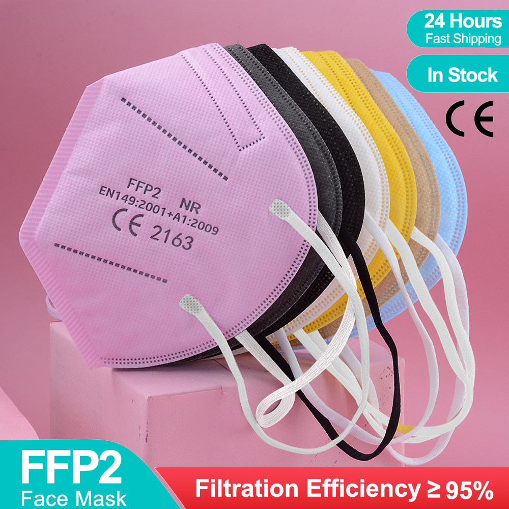 Black Face Mask Pack - 5 слоев FFP2 маски одобренные CE