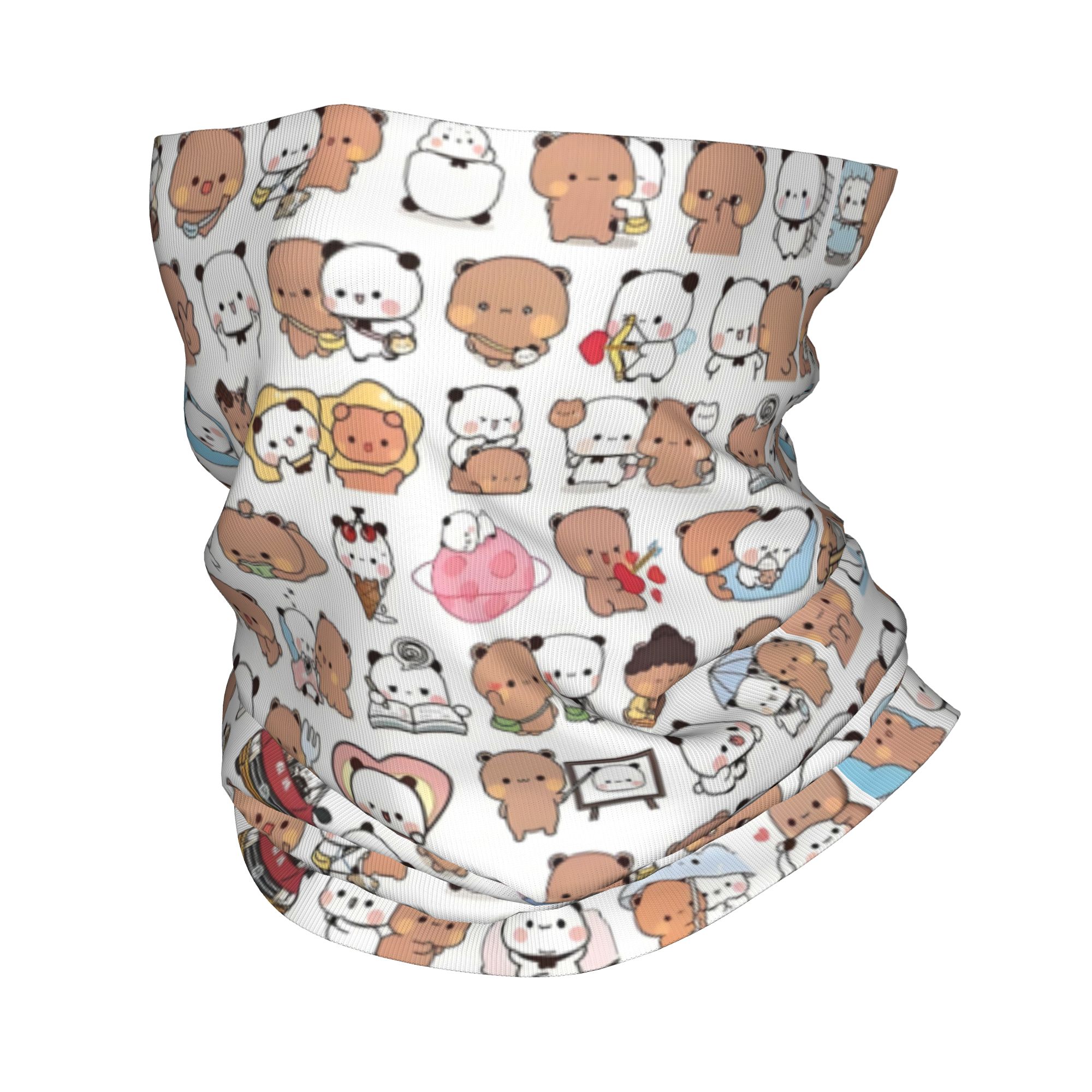 Neck Gaiter Face Cover - Пользовательский медведь с рисунком персика и