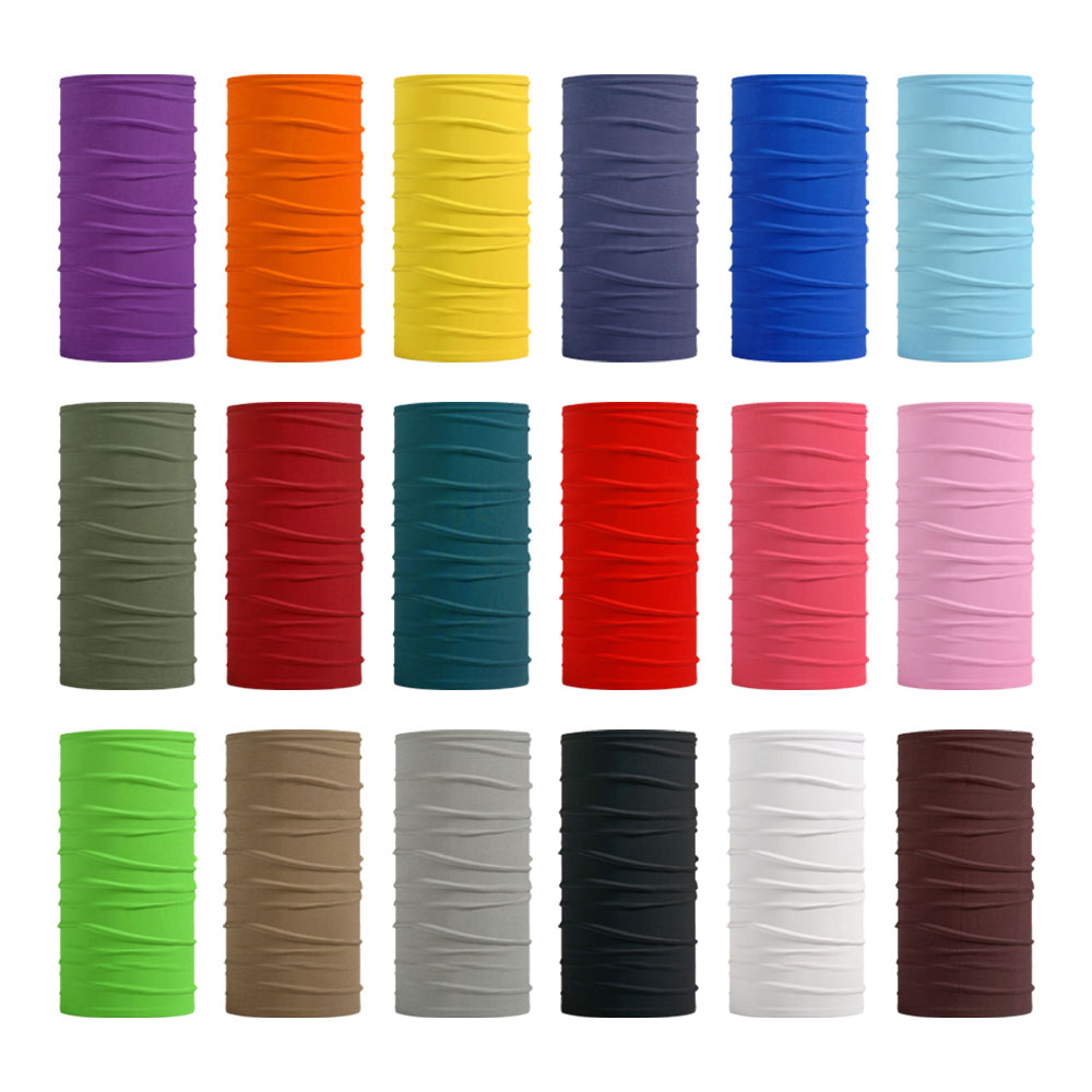 Neck Gaiter Face Cover - Бесшовные однотонные банданы для мужчин и