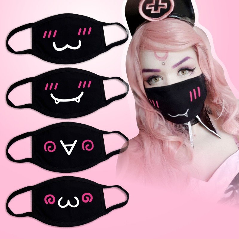 Respirator Half Face - Черная хлопковая маска унисекс, зимняя теплая