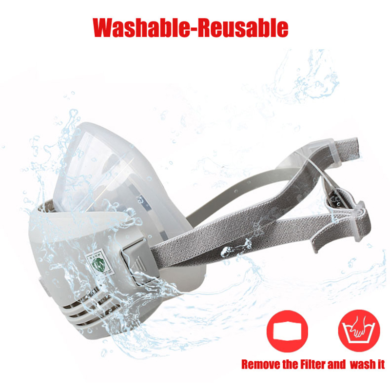 Respirator Half Face - Силиконовая Пылезащитная респираторная маска, респиратор с