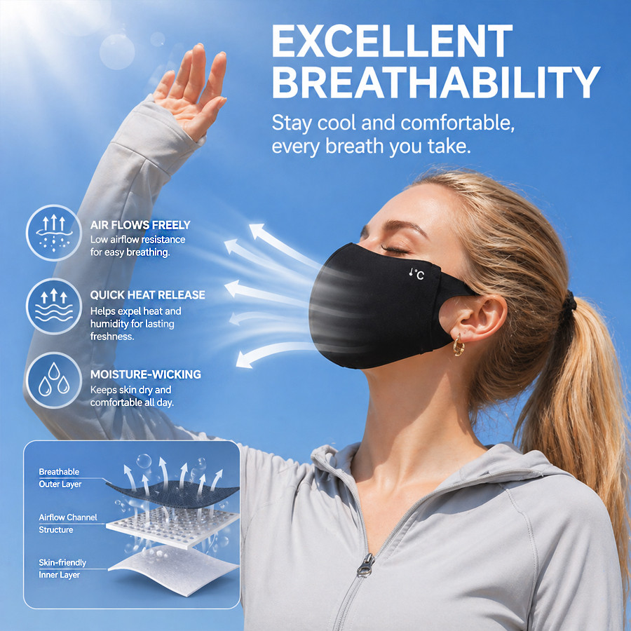 Охлаждающая летняя маска от со – обзор и цена Sports Mask Breathable