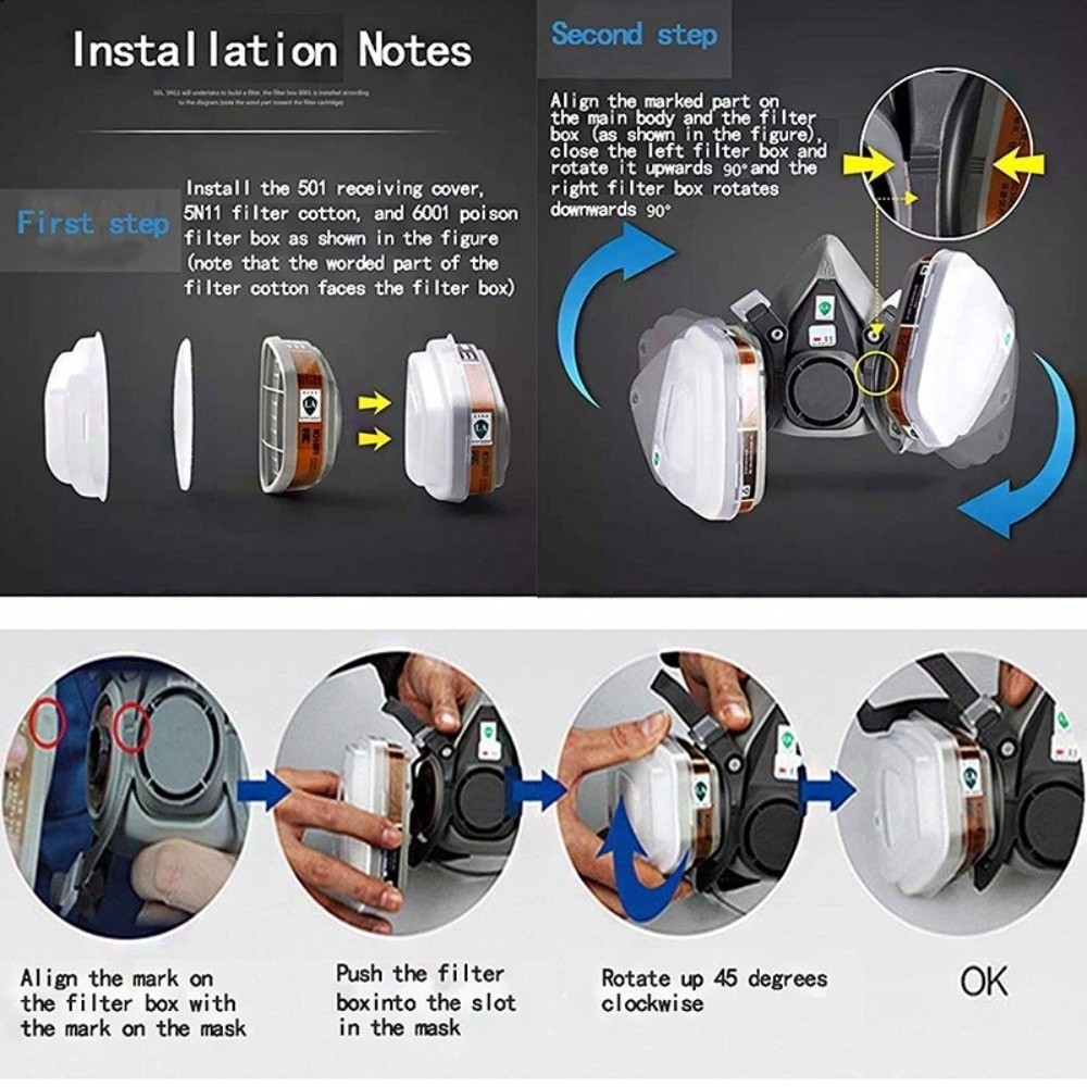 Многоразовый ‌ Профессиональны – обзор и цена Respirator Half Face