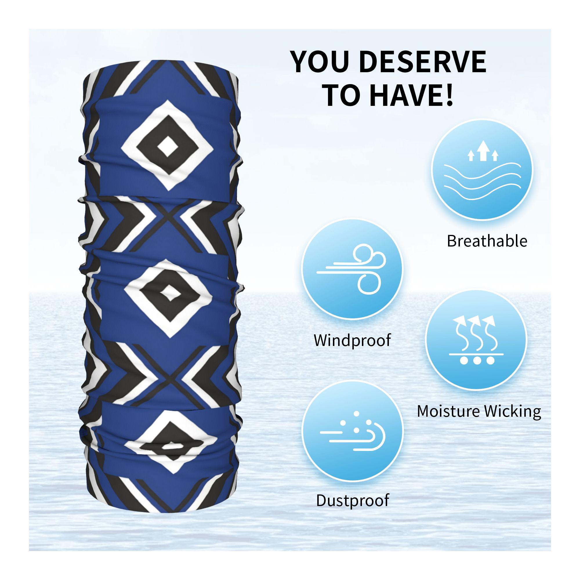 Футбольная бандана Blue Diamon – обзор и цена Neck Gaiter Face Cover