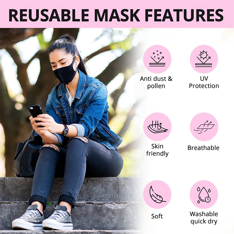 5/10 шт. модная однотонная мас – обзор и цена Cloth Face Mask Washable