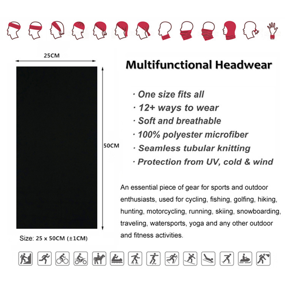 Бесшовные однотонные банданы д – обзор и цена Neck Gaiter Face Cover