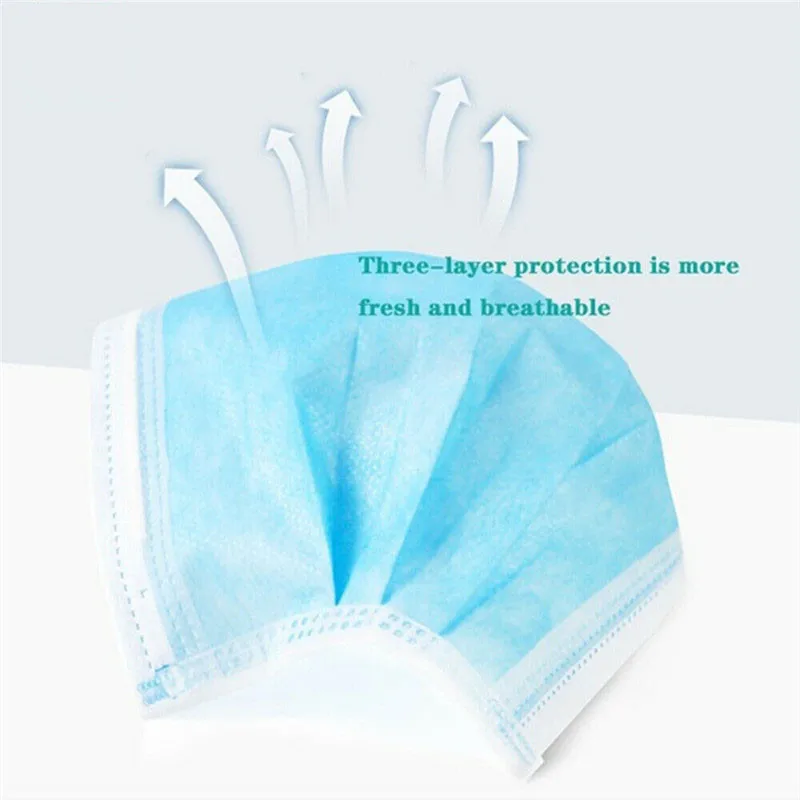 3-слойная одноразовая маска дл – обзор и цена Disposable Mask Blue