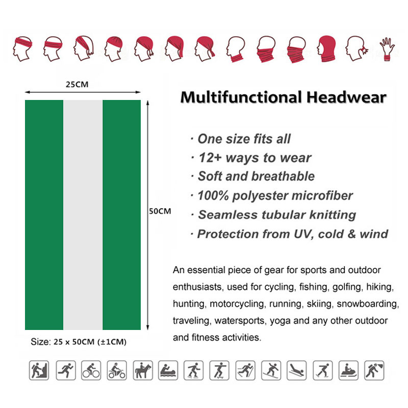 Бандана с флагом Нигерии, женс – обзор и цена Neck Gaiter Face Cover