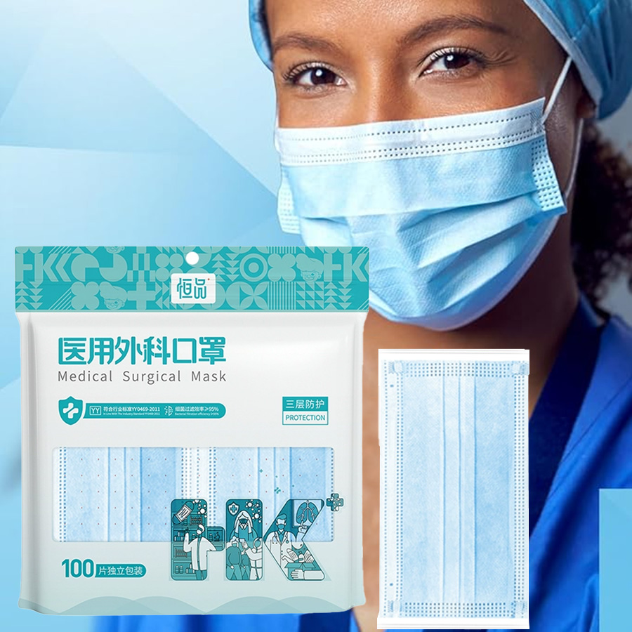 100 шт. одноразовых масок для  – обзор и цена Disposable Mask Blue